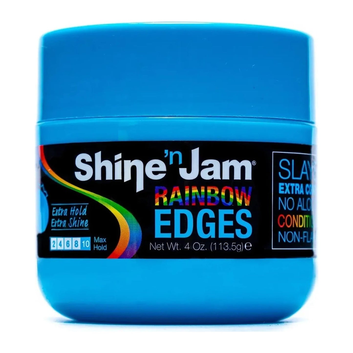Shine N Jam Rainbow Edges Blueberry Blast 4oz edge control jar
