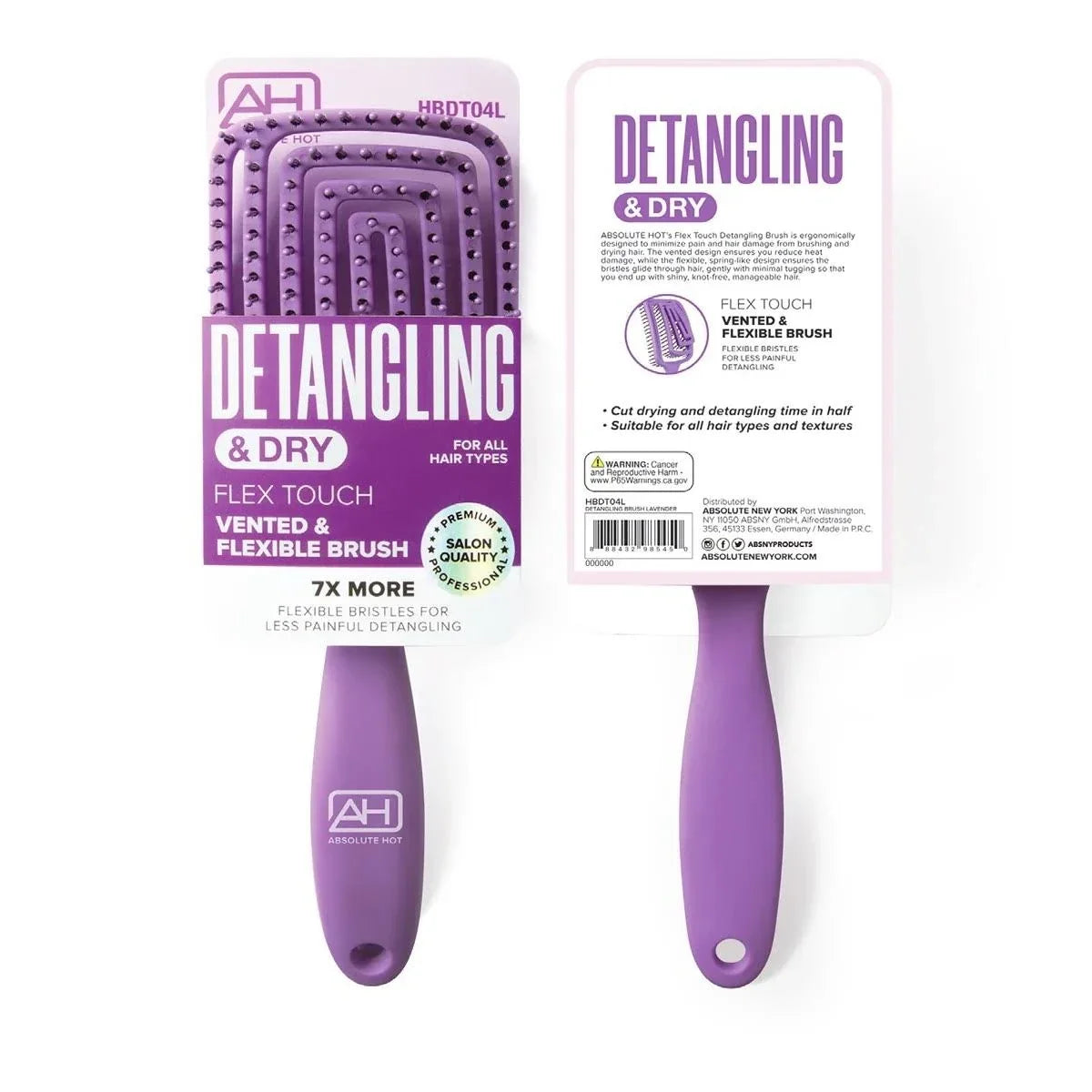 Absolute Hot Absolute Hot Detangling & Dry Flex Touch Vented Brush | CC Hair & Beauty Leeds