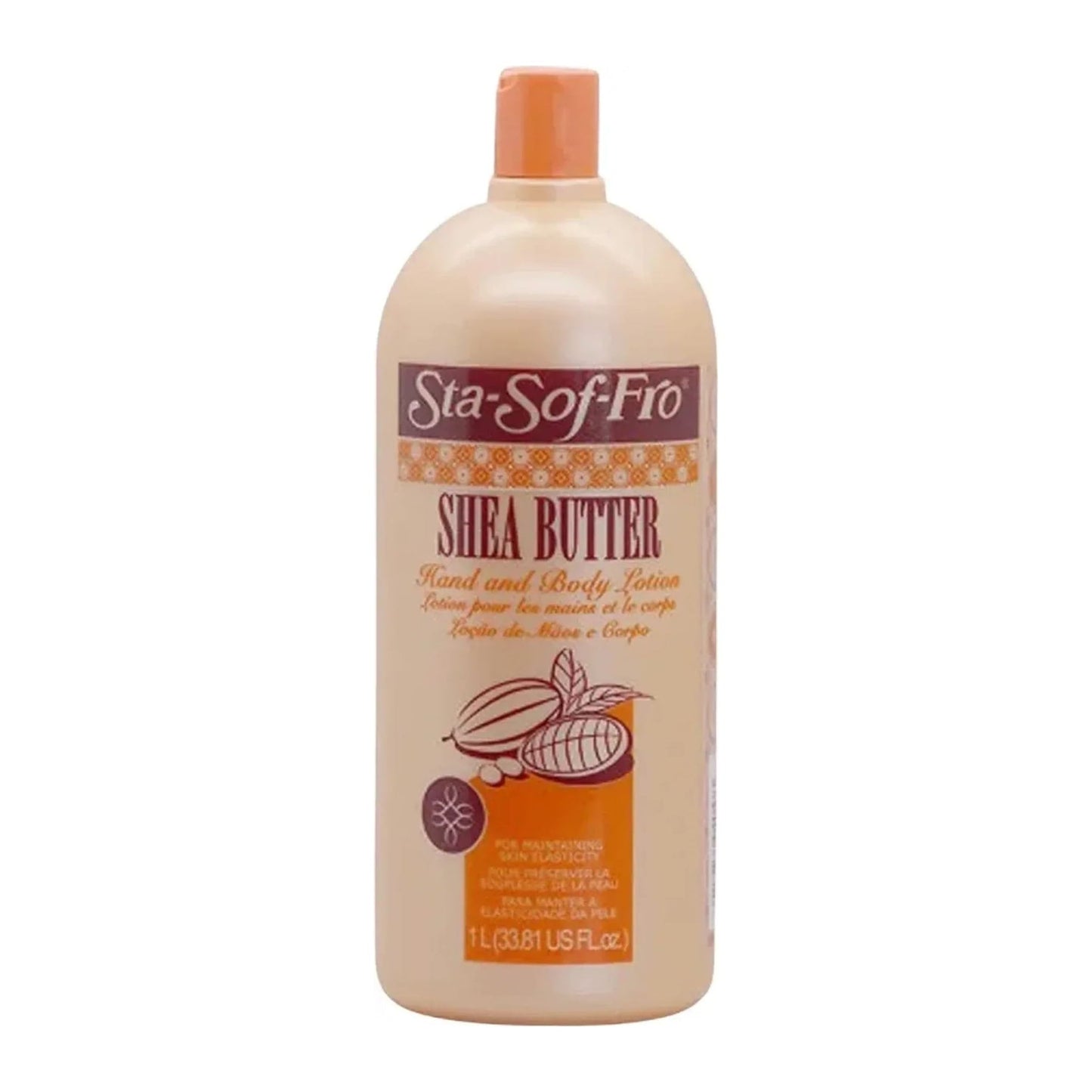 Sta Sof Fro Shea Butter Hand and Body Lotion 33.8oz 1 litre bottle
