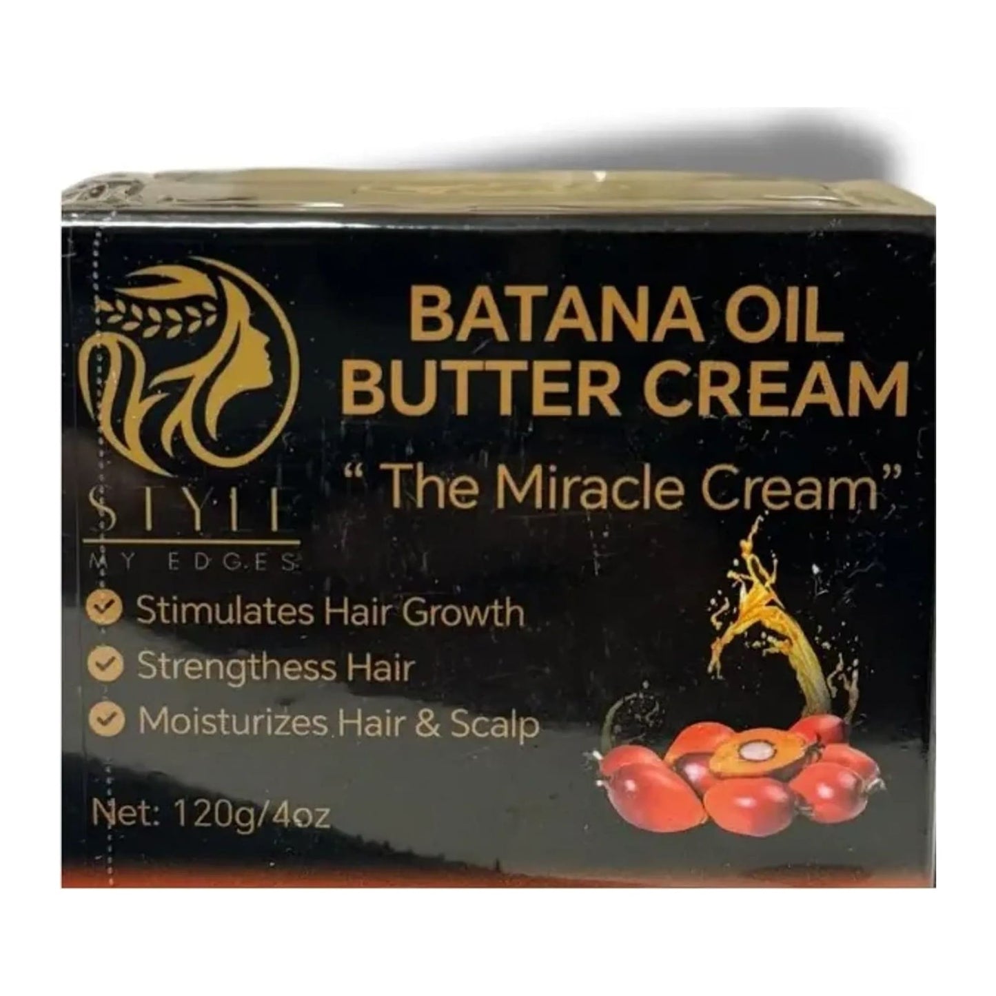 Style My Edges Batana Oil Butter Cream The Cream 4oz tub for dry hair