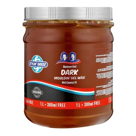 Stylin' Dredz Dark Mouldin' Gel Wax With Coconut Oil 500ml - view 2