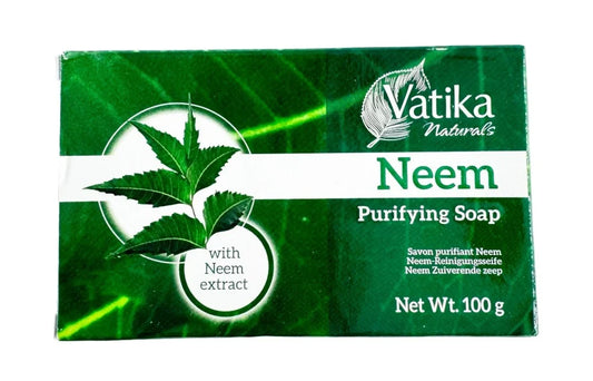 Vatika Naturals Neem Purifying Soap - 100g - product detail | CC Hair & Beauty