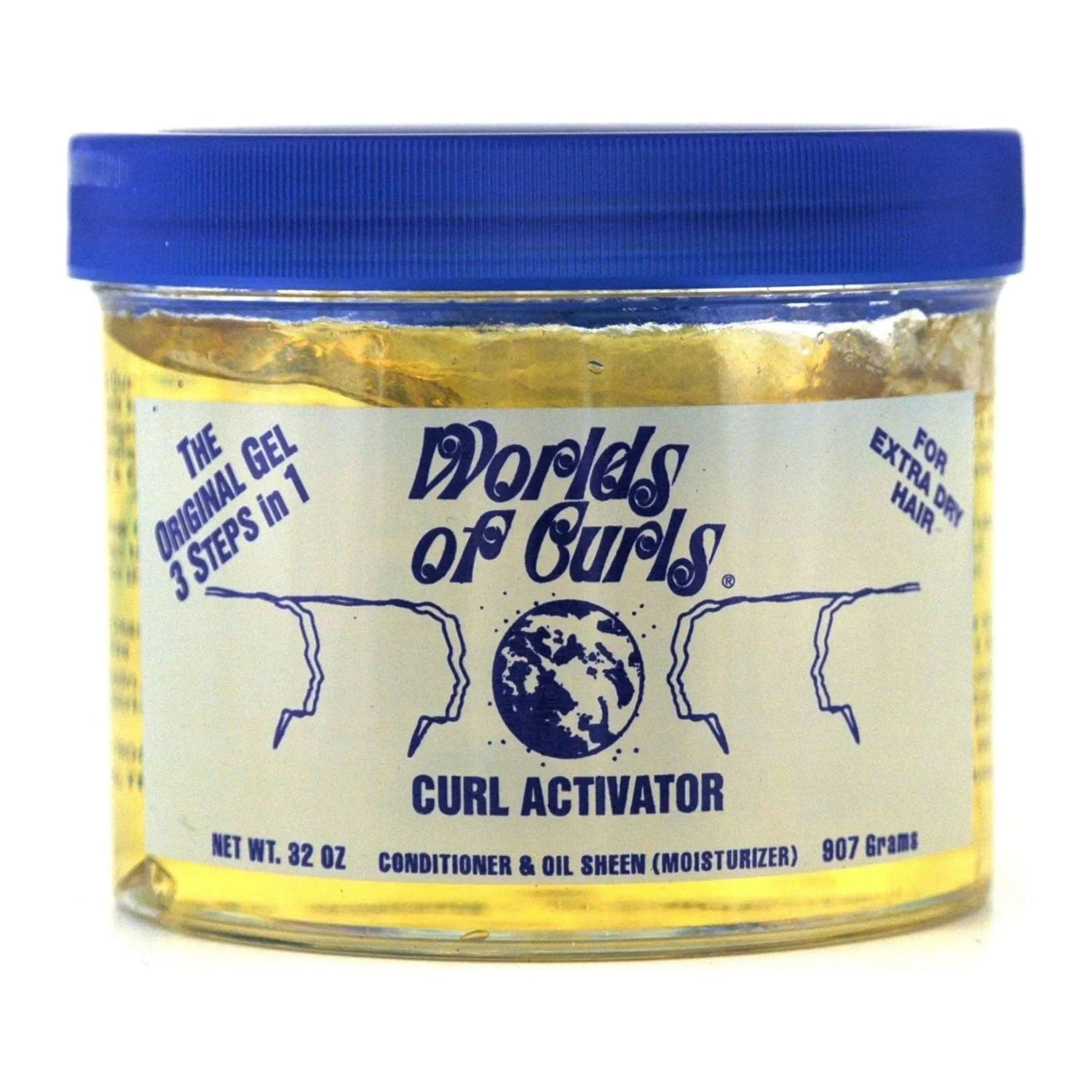 Worlds Of Curls Curl Activator Gel for Extra Dry Hair 32oz container