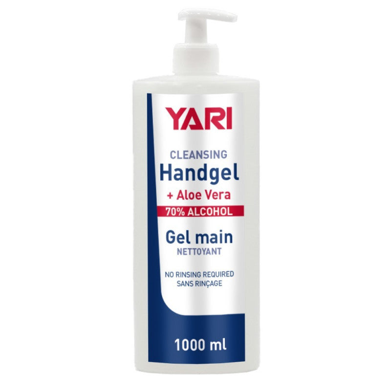 Yari Cleansing Aloe Vera Handgel 70% ALCOHOL 1000ml | Shop at CC Hair & Beauty UK