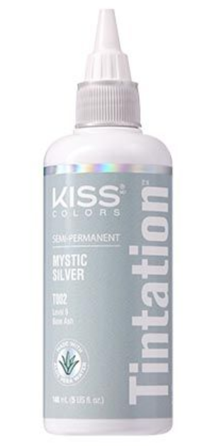 Kiss Tintation Semi-Permanent Hair Color T002 Mystic Silver - 5oz