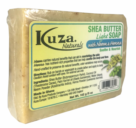 Kuza Naturals Shea Butter Light Soap with Neem & Henna 5 oz | Shop at CC Hair & Beauty UK