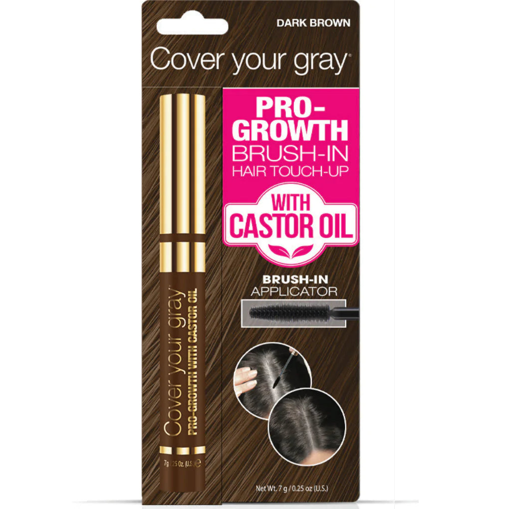 Cover Your Gray Pro-growth Brush-in Hair Touch-up With Castor Oil