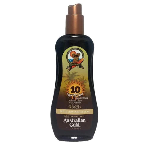 Australian Gold SPF 30 High Protection Spray Gel With Bronzer - 8oz