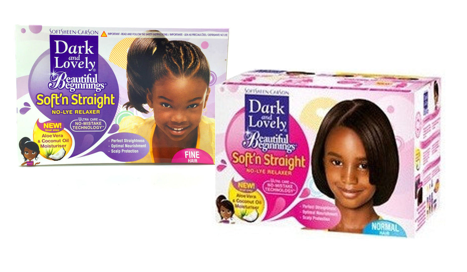 Dark and Lovely Beautiful Beginnings Soft'n Straight No-Lye Relaxer 