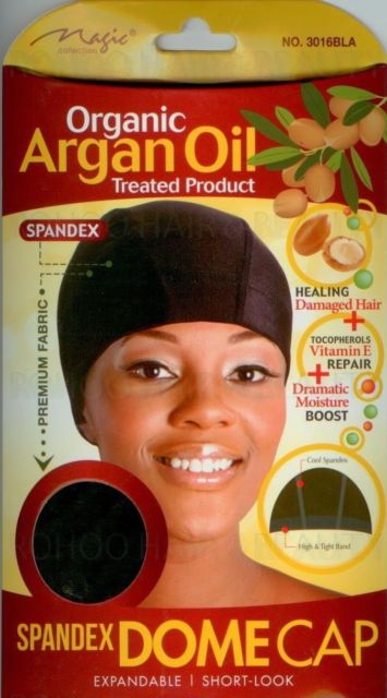 Magic Collection Organic Argan Oil Spandex Dome Cap NO.2016BLA