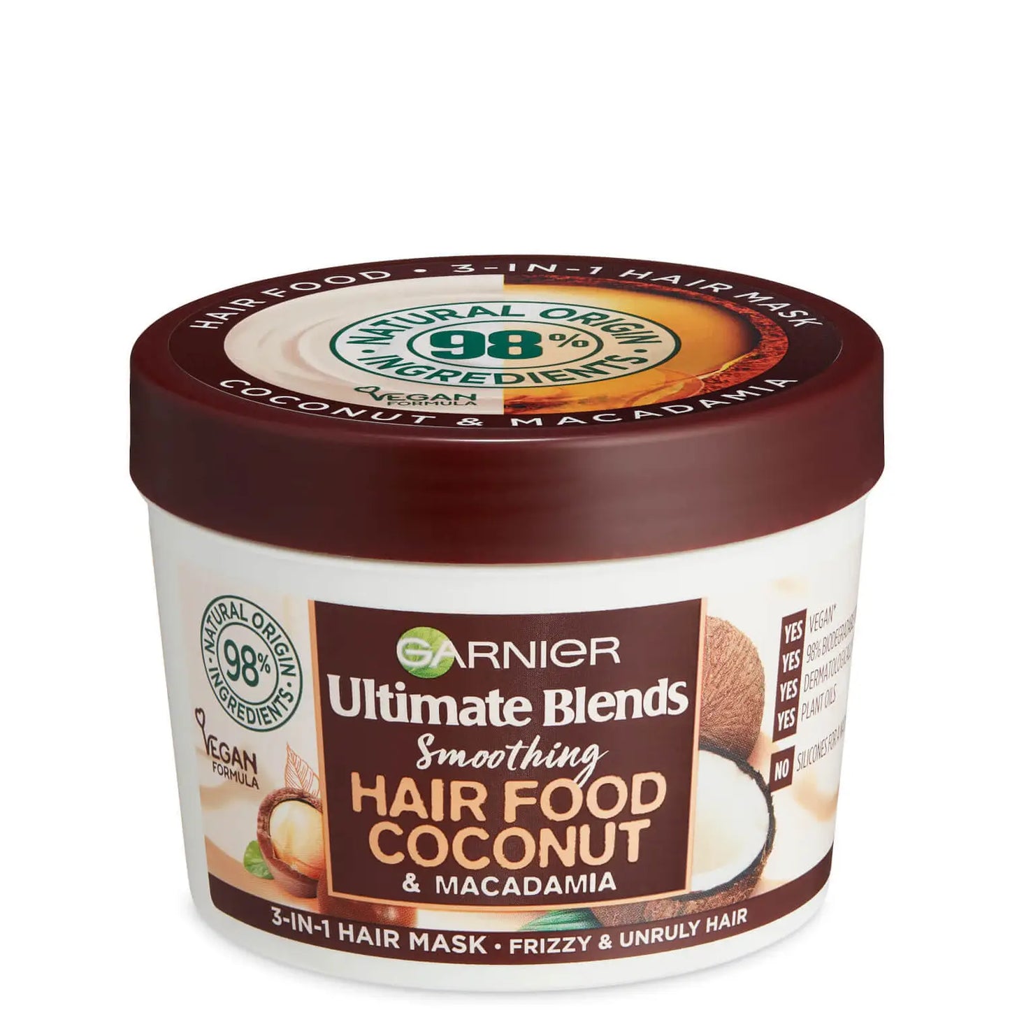 Garnier Ultimate Blends Hair Food Coconut Oil 3-in-1 Frizzy Hair Mask Treatment - 390ml