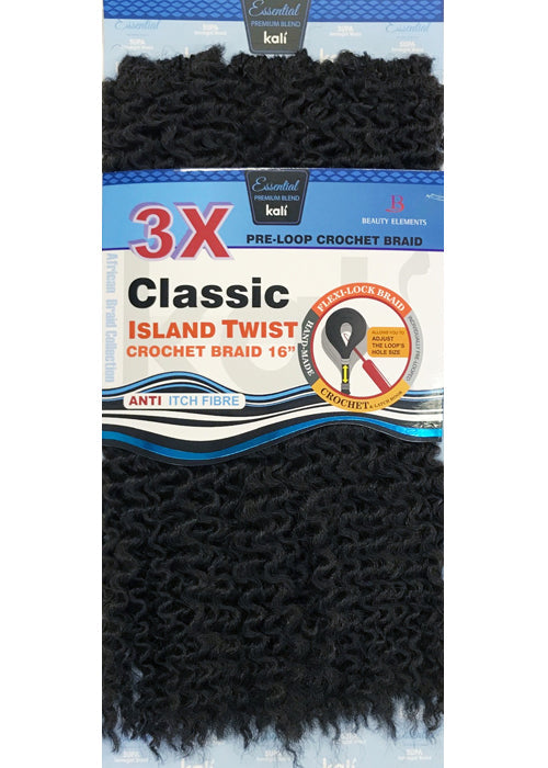 Kali 3X Classic Island Twist Crochet Braid 16"