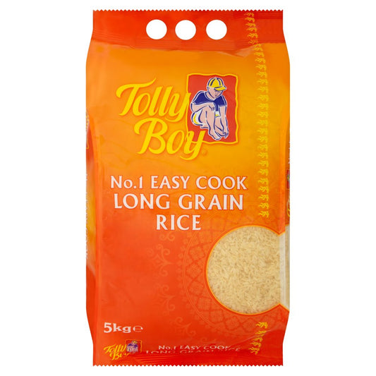 Tolly Boy Easy Cook Long Grain Rice 5kg