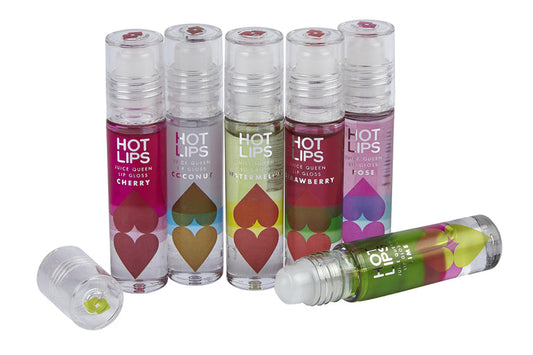 Hot Lips Fruit Flavoured Roller Ball Lip Gloss - 10ml