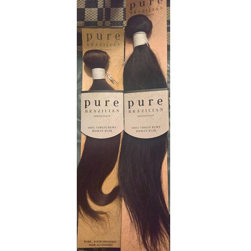 Pure Brazilian Unprocessed Human Hair Extensions - Straight
