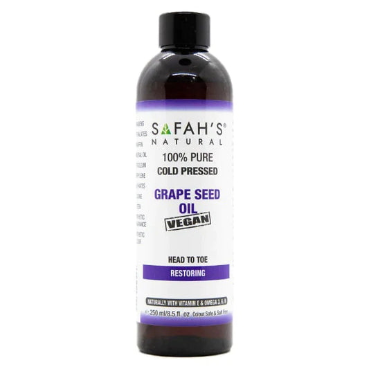 Safah's Natural Cold Pressed 100% Pure Grape Seed Oil - 250ml