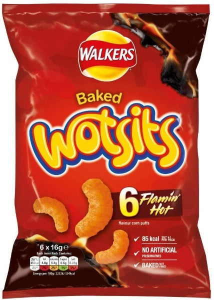 Walkers Wotsits Flamin Hot Multipack (6pck)
