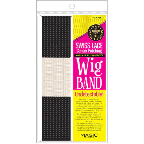 Magic Collection Swiss Lace Center Patching Wig Non-Slip Silicone Band #2292SBLA