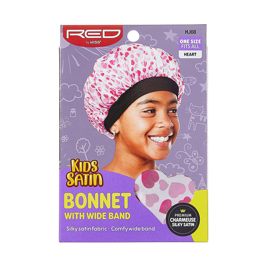 Red By Kiss Kids Satin Bonnet With Wide Band