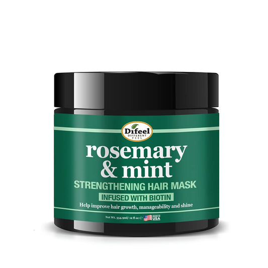 Difeel Rosemary and Mint Strengthening Hair Mask with Biotin - 12 oz