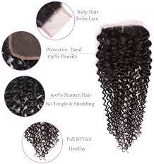 Dressmaker Brazilian Hair 4 x 4  Lace Closure - Jerry Curly Natural Color