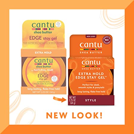Cantu Shea Butter For Natural Hair Extra Hold Edge Stay Gel - 2.25Oz