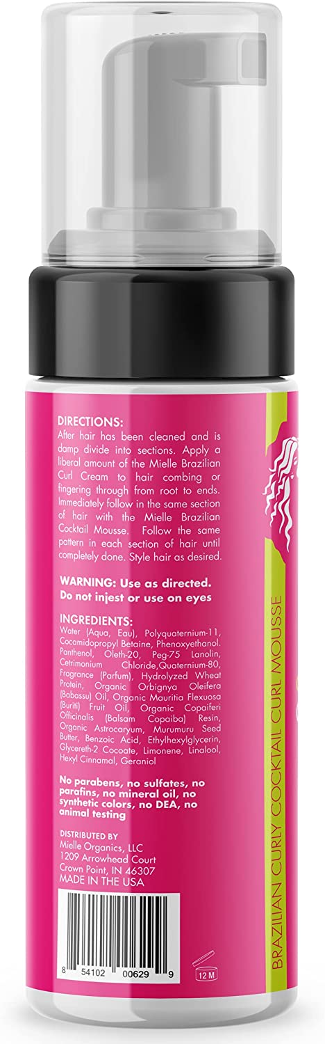 Mielle Organics Brazilian Curly Mousse - 7.5oz
