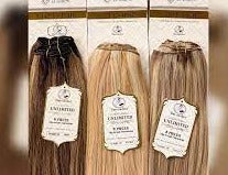 Dressmaker Unlimited 8 pcs Clip in Human Hair Extension 14, 18 & 22" - Straight