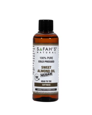 Safah's Natural Cold Pressed 100% Sweet Almond Oil - 8.5 Oz