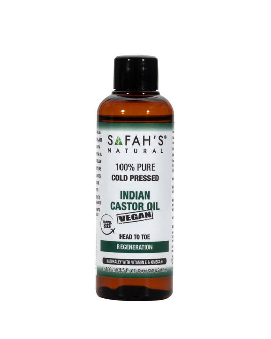 Safah's Natural 100% Pure Cold Pressed Indian Castor Oil 250ml