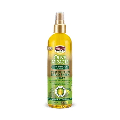African Pride Olive Miracle Braid Sheen Spray - 355Ml