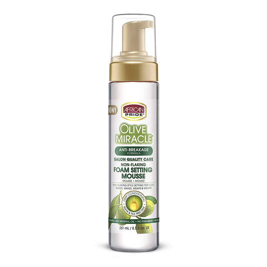 African Pride Olive Miracle Non-flaking Foam Setting Mousse - 251ml