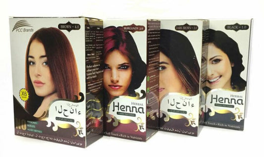 PCC Brands Herbal Henna Powder Hair Colour 6 Sachets