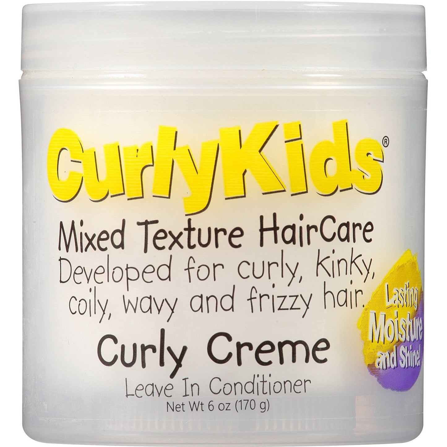 Curly Kids Mixed Hair HairCare Curly Creme Leave In Conditioner 6 Oz 