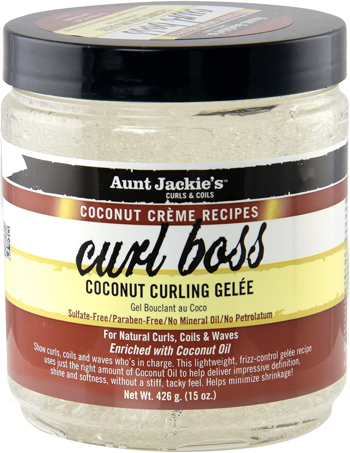 Aunt Jackie's Curls & Coils Coconut Creme Recipes Curl Boss Coconut Curling Gelée - 15 Oz