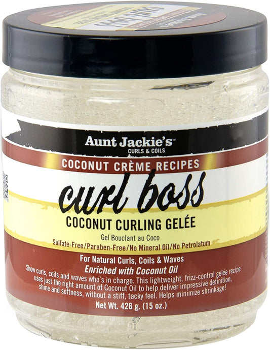 Aunt Jackie's Curls & Coils Coconut Creme Recipes Curl Boss Coconut Curling Gelée - 15 Oz
