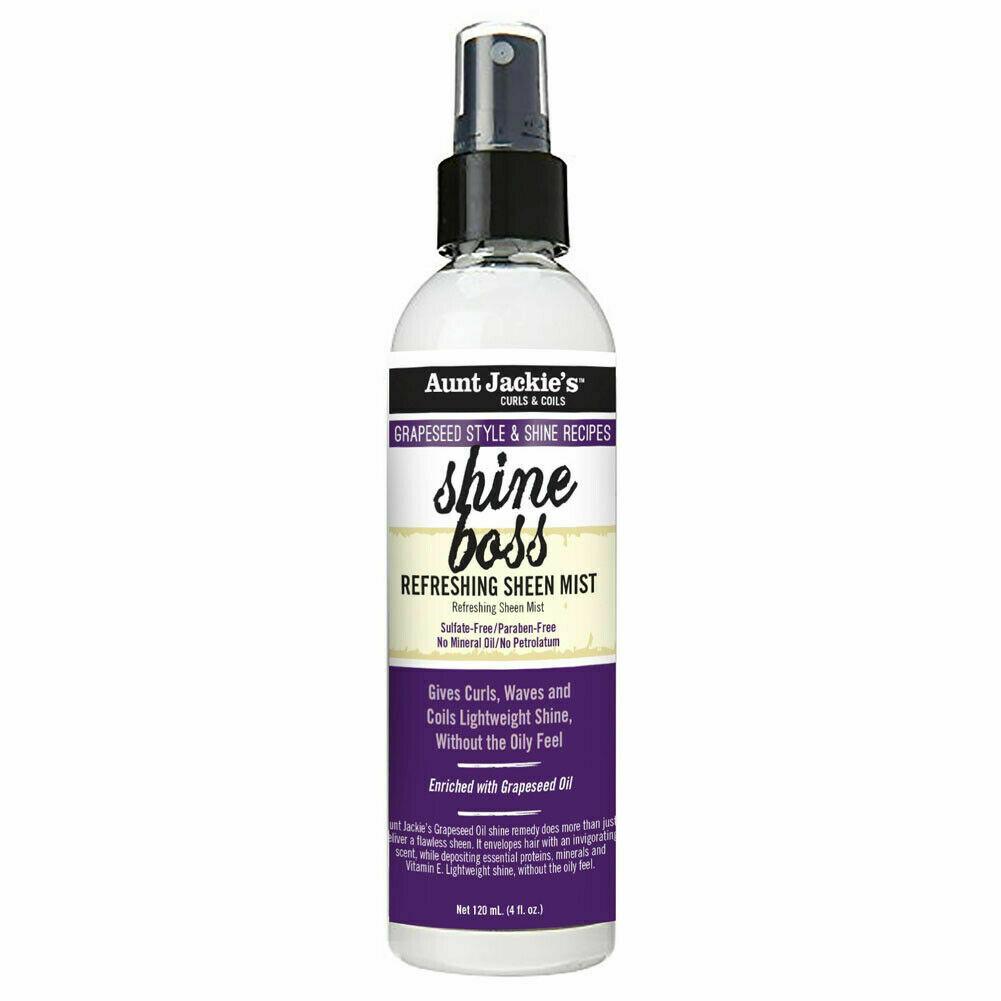 Aunt Jackies Grapeseed Style Shine Boss Refreshing Sheen Mist - 4 Oz