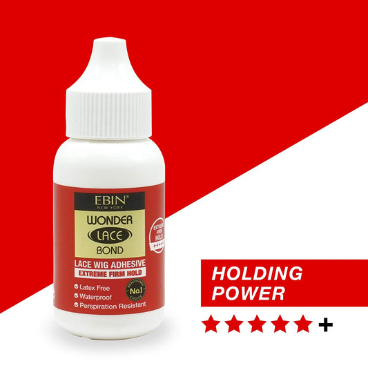 Ebin Wonder Lace Bond 1.18oz Wig Adhesive Glue Extreme Firm Hold Waterproof