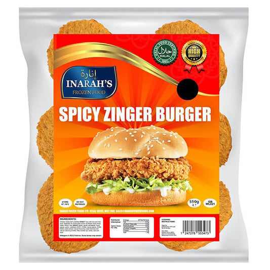 Inarahs Spicy Zinger Burger 550g