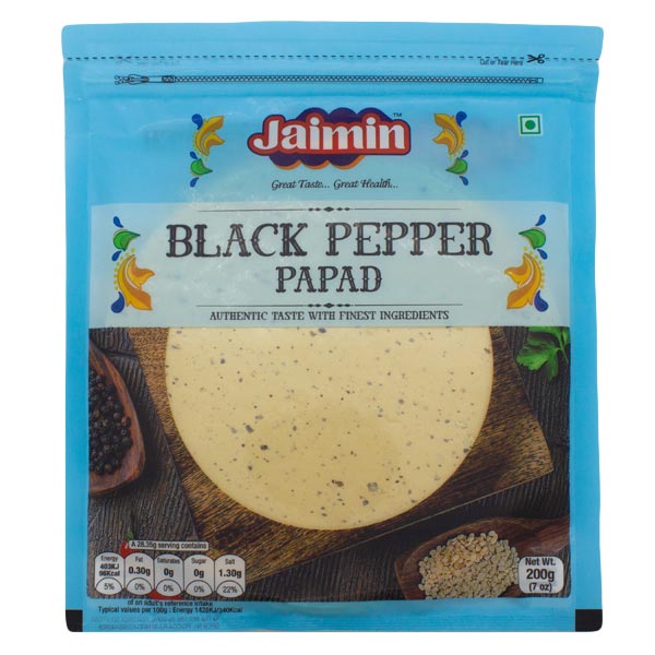 Jaimin Black Pepper Papad 200g Multibuy