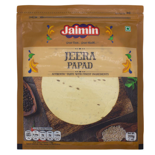 Jaimin Jeera Papad 200g Multibuy