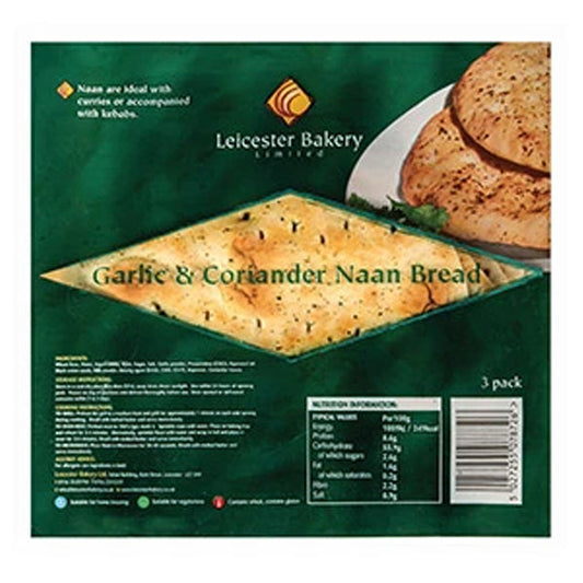 Leicester Bakery Garlic & Coriander Naan Bread