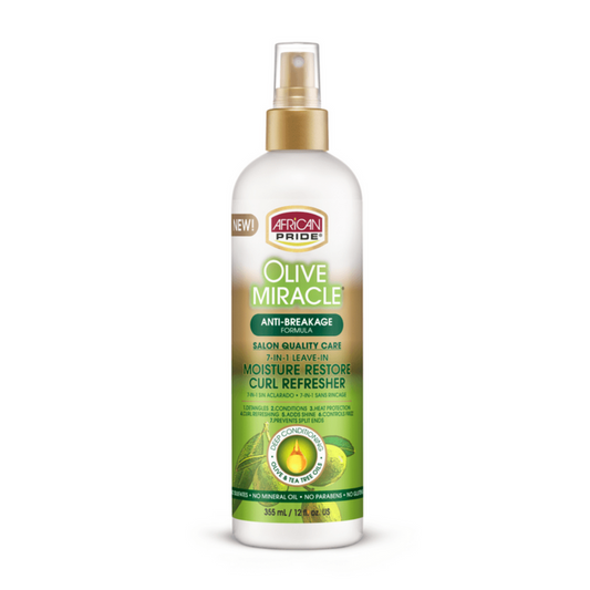 African Pride Olive Miracle Moisture Restore Curl Refresher - 12 oz
