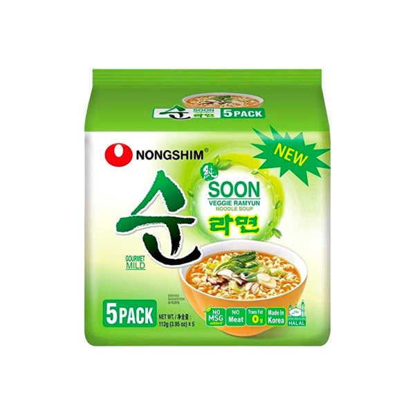 Nongshim Soon Veggie Ramyun Noodles 5pk 560g