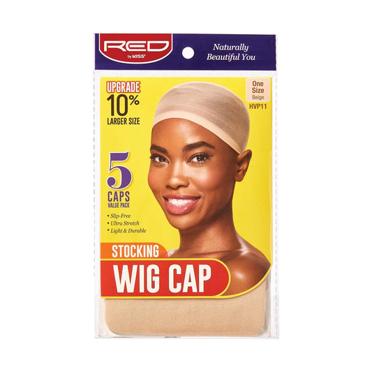 Red By Kiss Stocking Wig Cap (5 Pcs) - HVP11