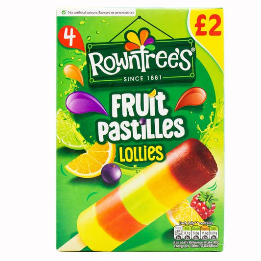 Rowntree's Fruit Pastilles Lollies 4pk