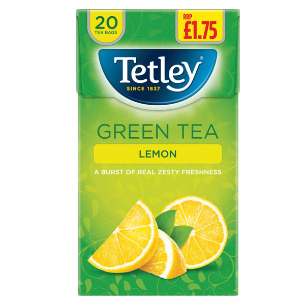 Tetley Green Tea Lemon 20 Tea Bags