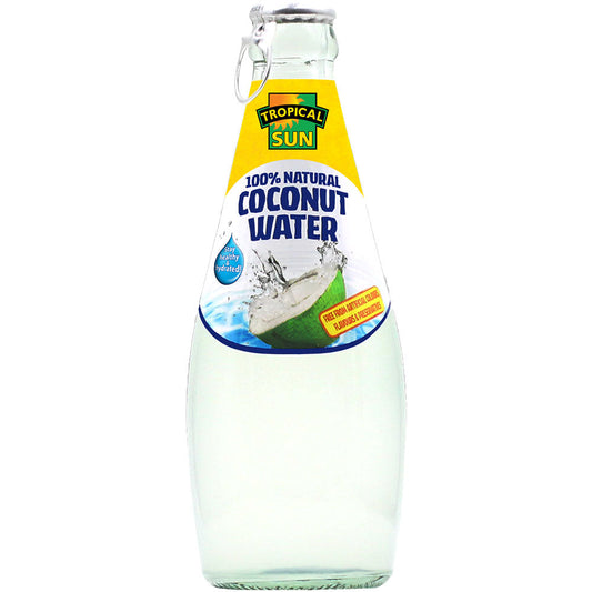 Tropical Sun Coconut Water 100% Delicious - Glass Bottle