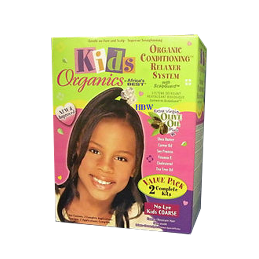Africa's Best Kids Organics Natural Conditioning Relaxer System No-Lye Kids Coarse (2 Applications) 