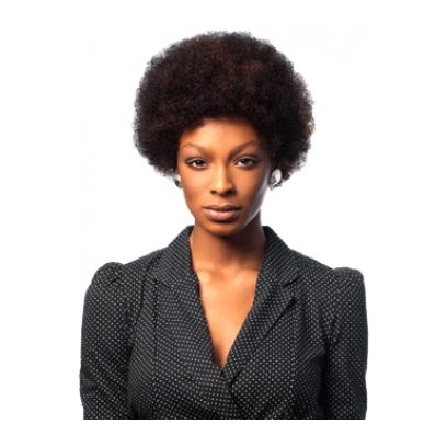 Sleek Human hair Afro Wig